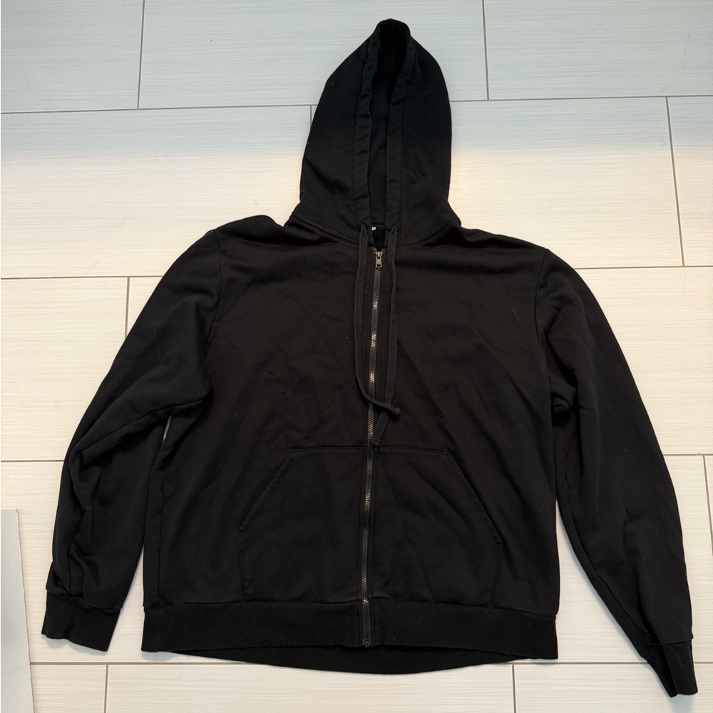 ALO Yoga Black Hoodie with Logo Patch